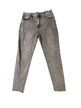 Fashion Nova Size 15 Acid Wash Grey Denim High Waisted Jeans NWT